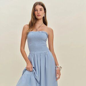 Reformation Laurine Dress Blue - Size M